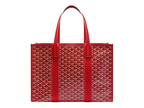 red goyard shoulder bag|Goyard villette tote price.